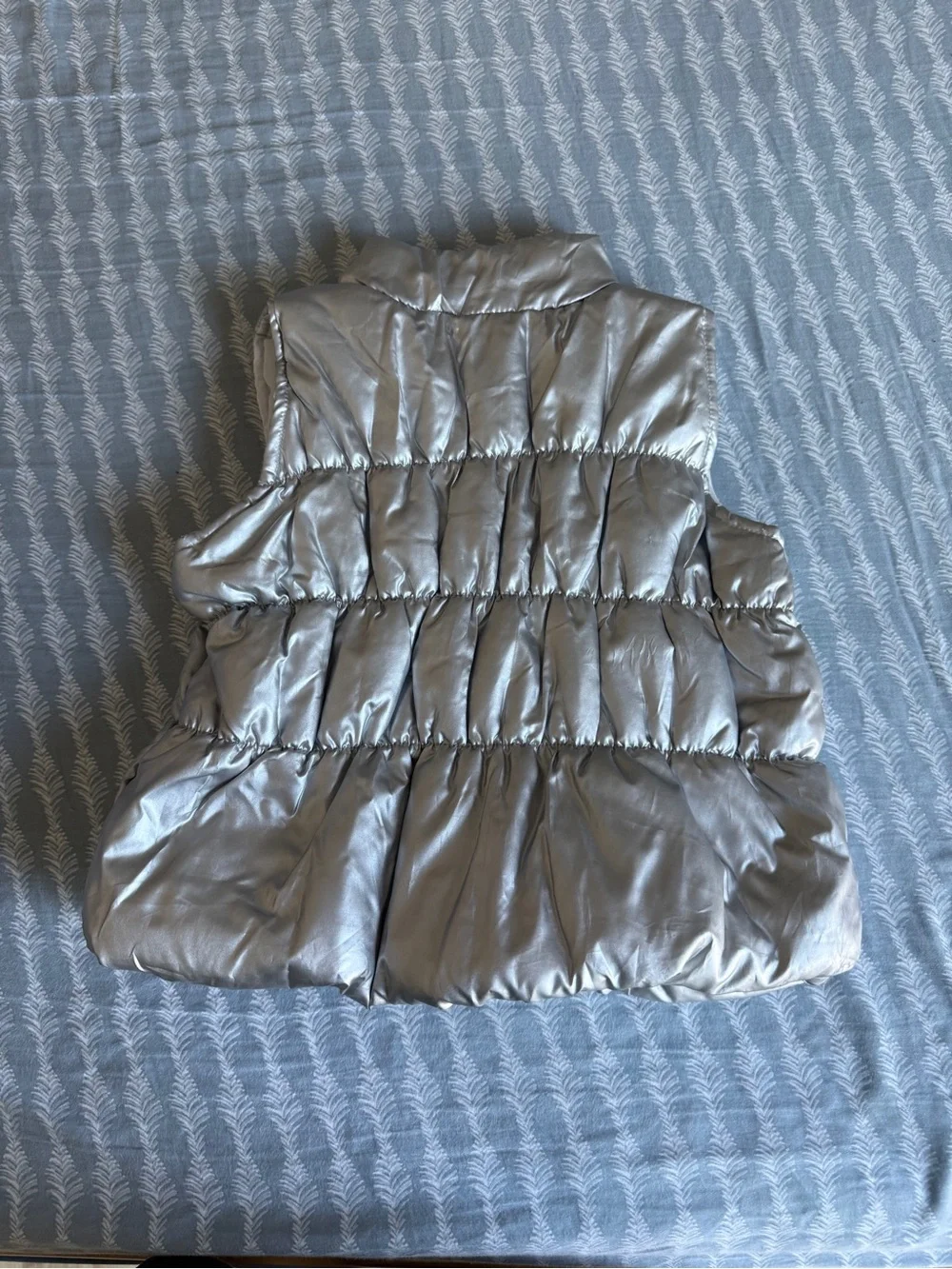 Buffalo David Bitton Kids Metallic Silver Puffer Vest - Lightweight Quilted Vest